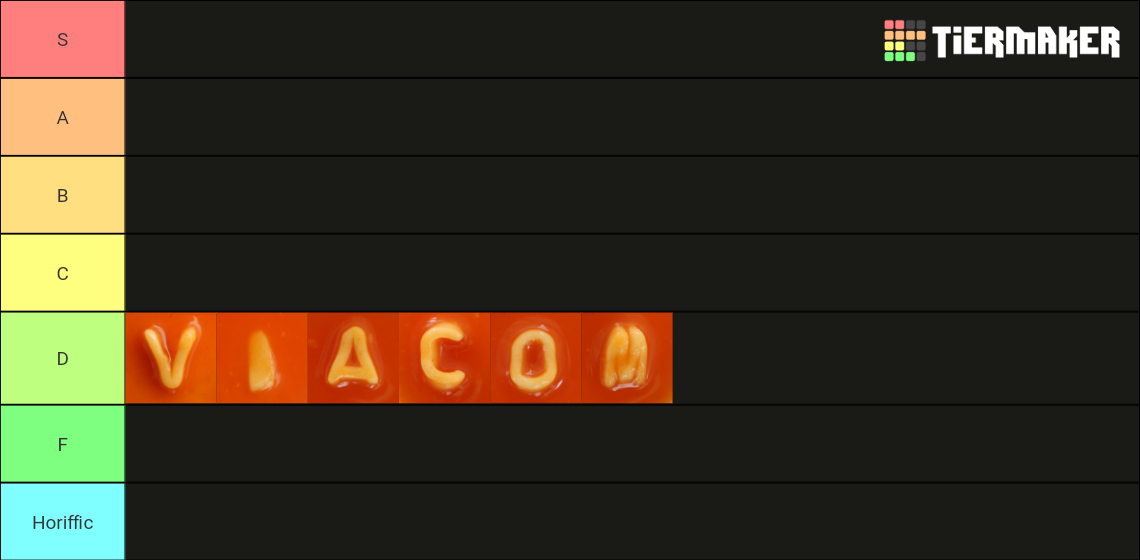 SpaghettiOs letters Tier List Rankings) TierMaker