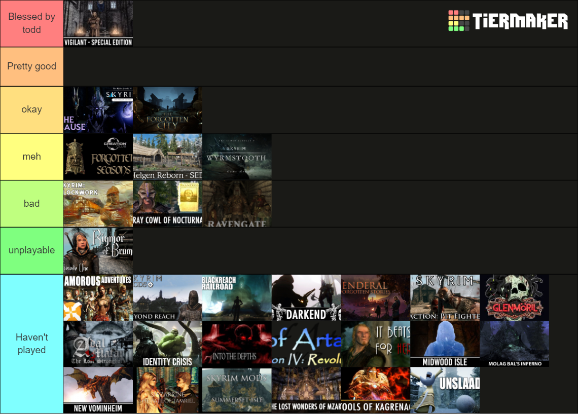 Skyrim Quest Mods Tier List Community Rankings TierMaker   Skyrim Quest Mods 15623875 1700150913 