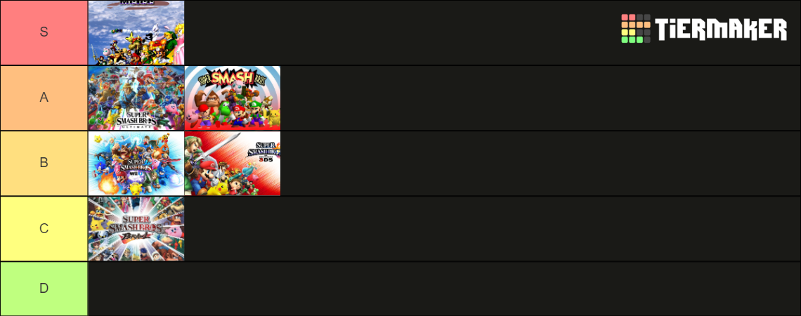 smash bros games tier list maker