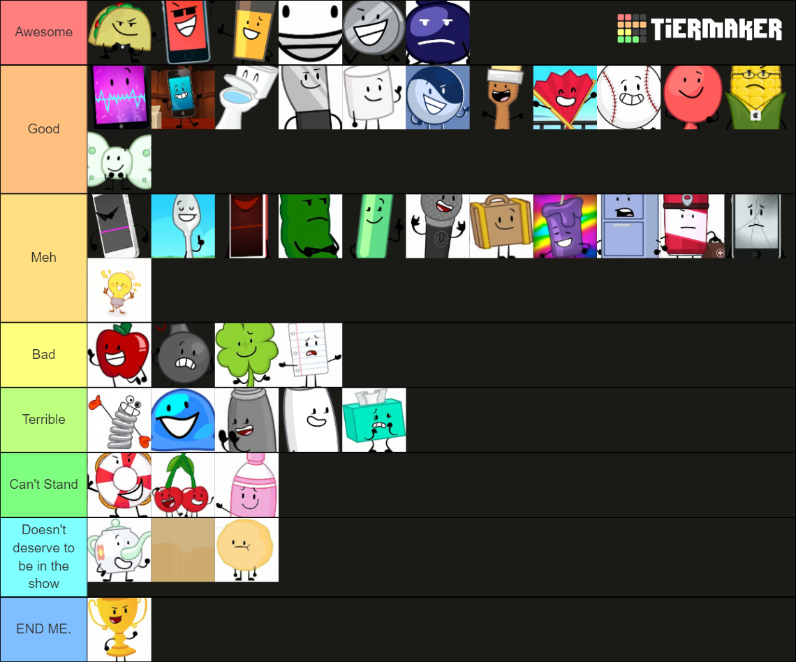 Inanimate Insanity Characters !!! Tier List (Community Rankings ...