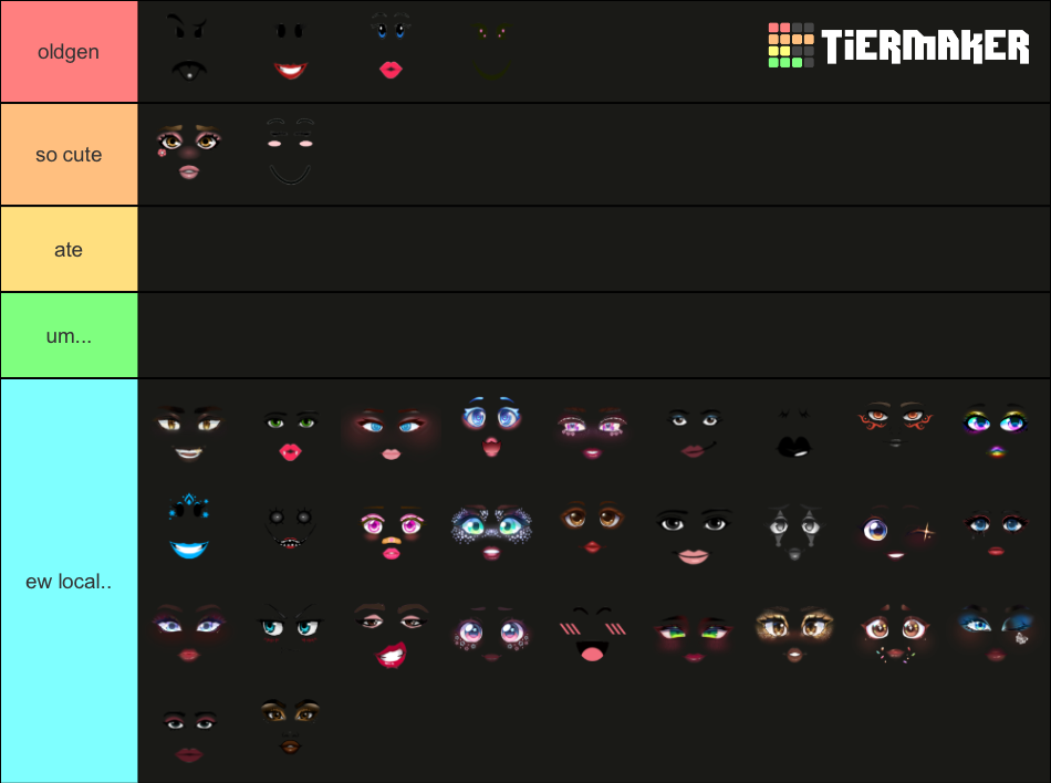 All Roblox Model/Barbie faces Tier List (Community Rankings) - TierMaker