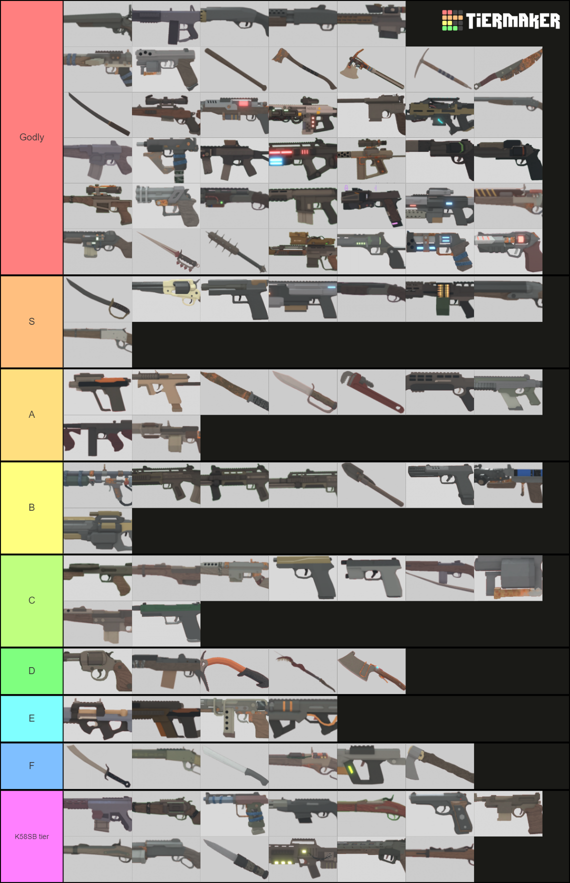 ATF 8 Wintertide weapon Tier List Rankings) TierMaker