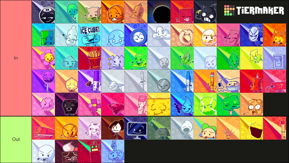 Bfdi Bfdia Bfb Tpot Tier List Community Rankings Tiermaker