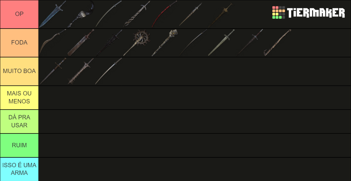 Elden Ring Weapons Tier List (Community Rankings) - TierMaker