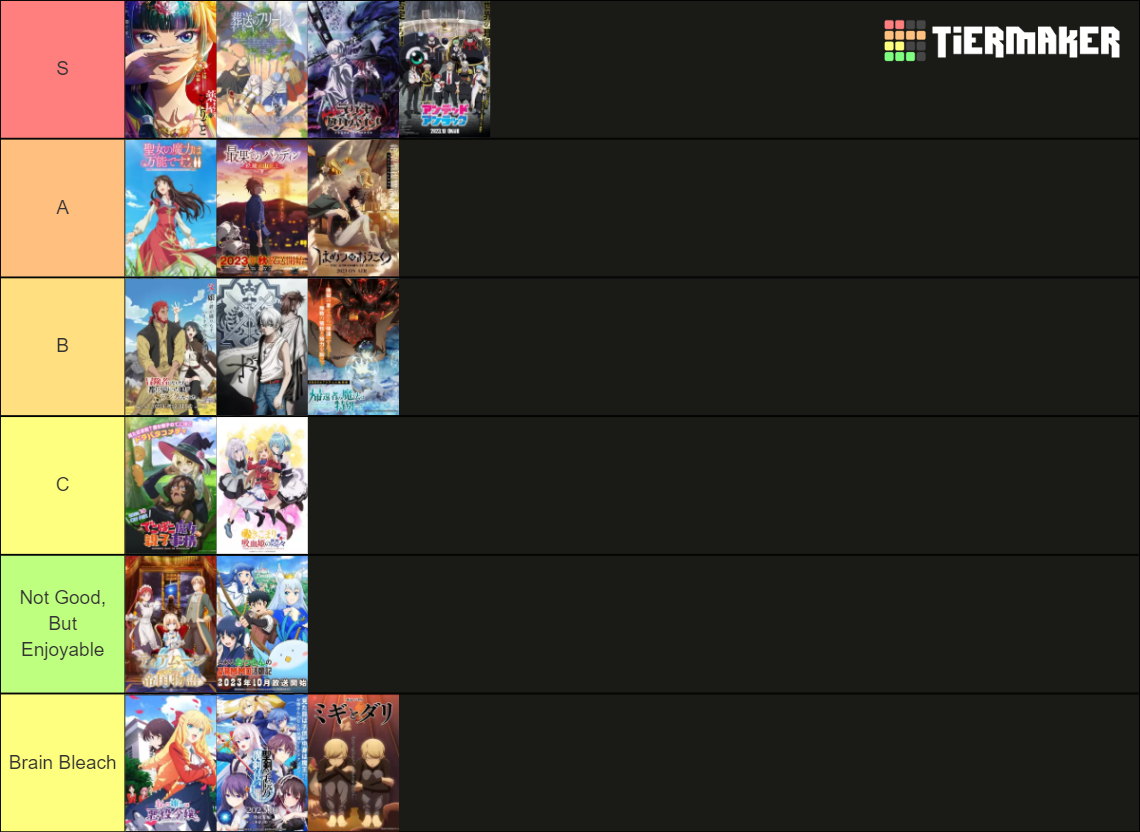 Anime Fall 2023 Tier List Rankings) TierMaker