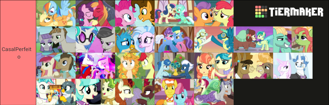 All MLP ships Tier List (Community Rankings) - TierMaker