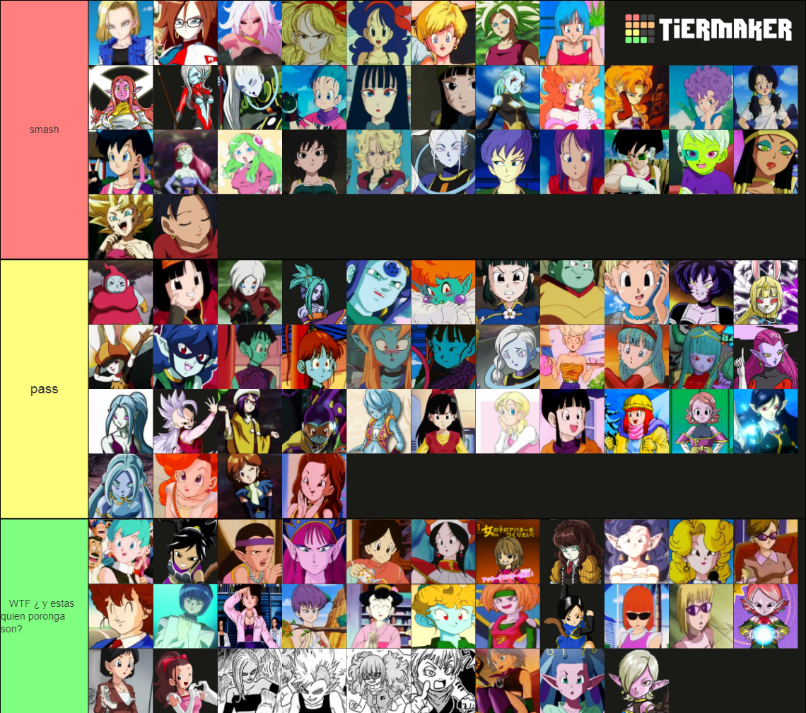 Dragon Ball Waifus Tier List (Community Rankings) - TierMaker