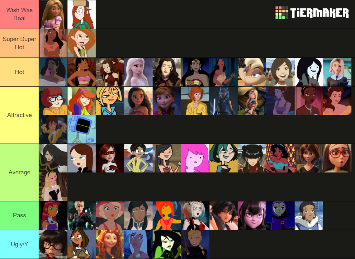 Actually hot cartoon baddies Tier List (Community Rankings) - TierMaker