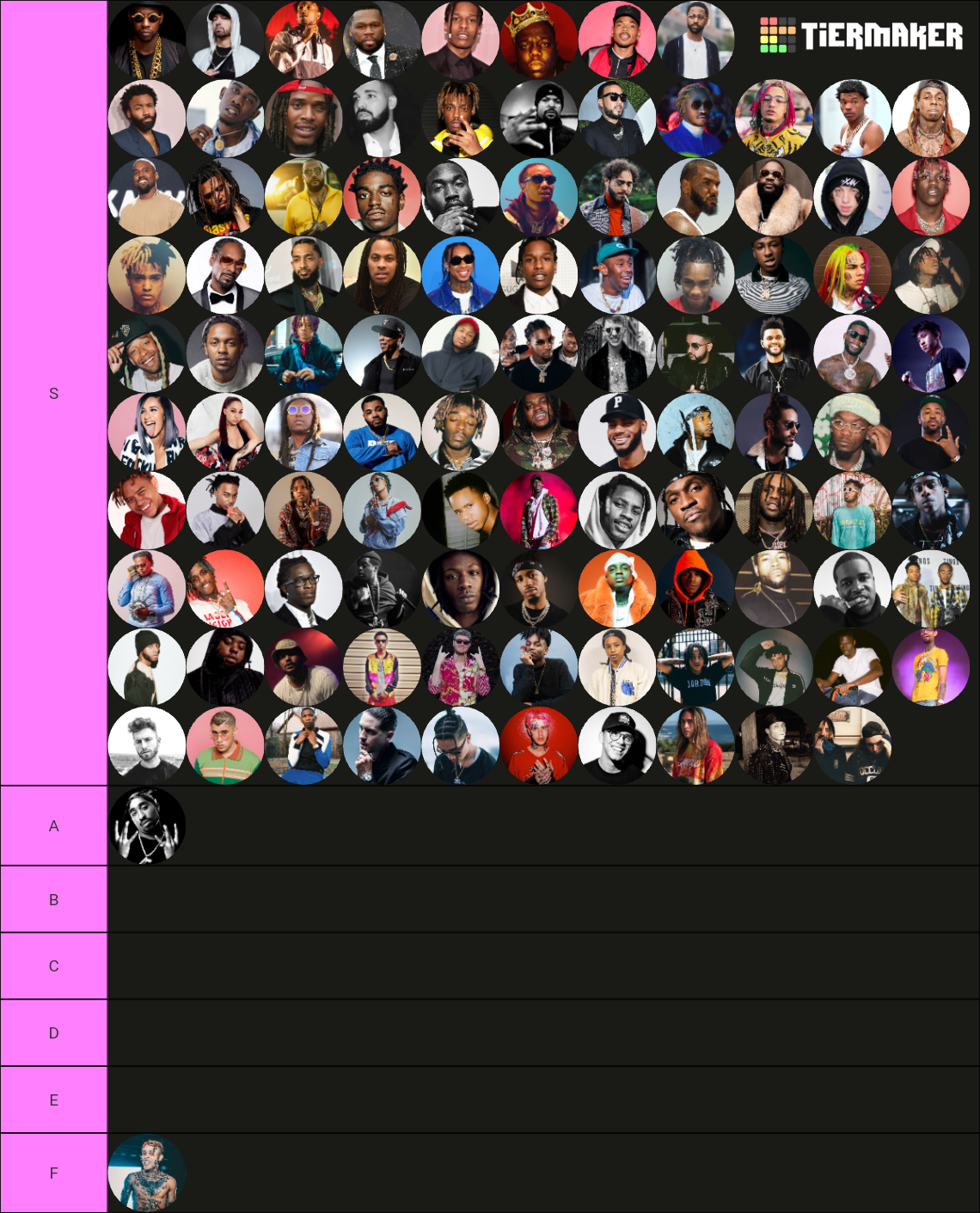 Hip Hop & Trap - Rapper Tier List (Community Rankings) - TierMaker