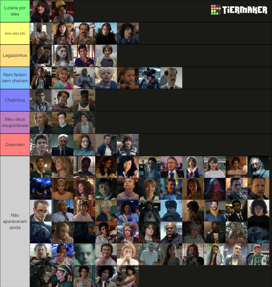 100 Stranger things characters Tier List (Community Rankings) - TierMaker