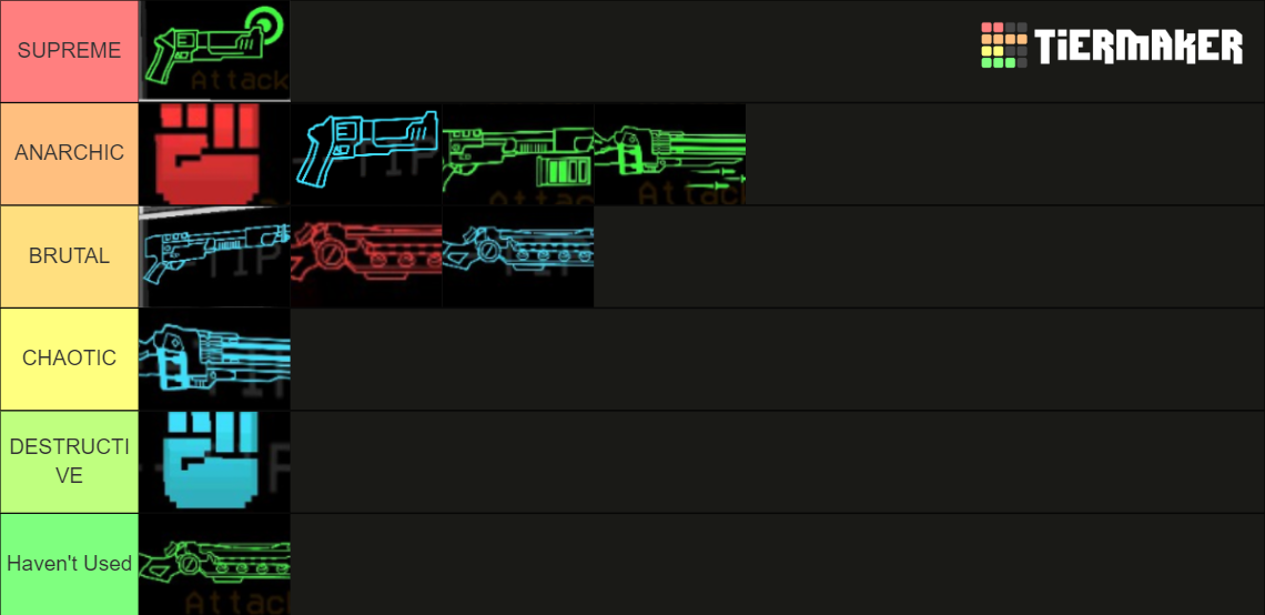 ULTRAKILL Weapons Tier List (Community Rankings) - TierMaker