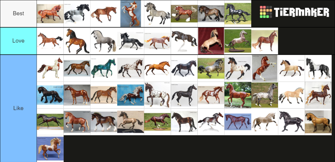 Breyer Traditional Scale Horse/Equine Molds Tier List