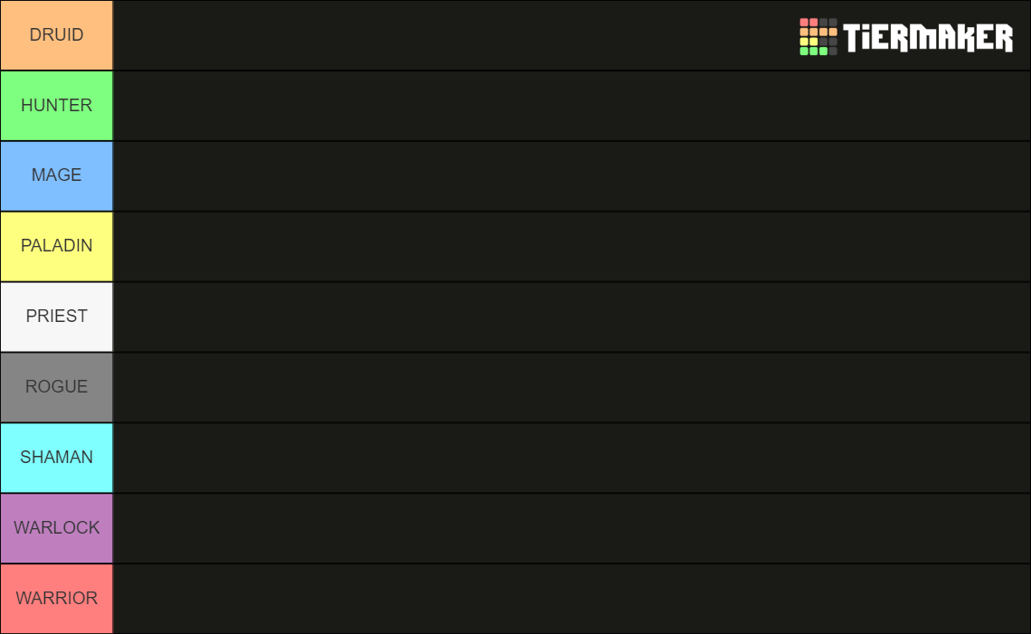 Overwatch x Heartstone Classes Tier List Rankings) TierMaker