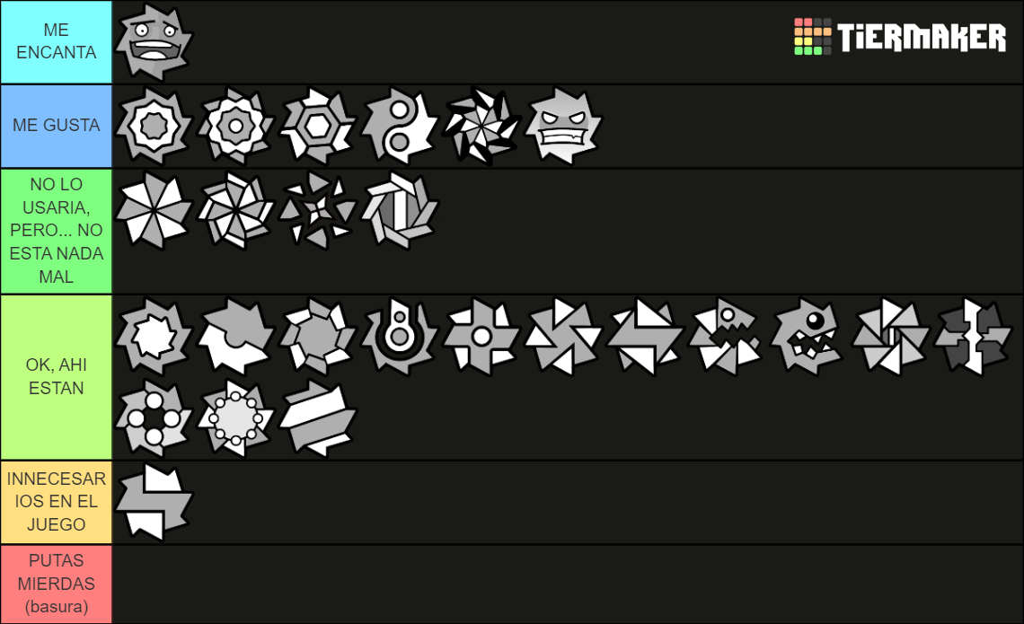 Geometry Dash Balls Tier List (Community Rankings) - TierMaker