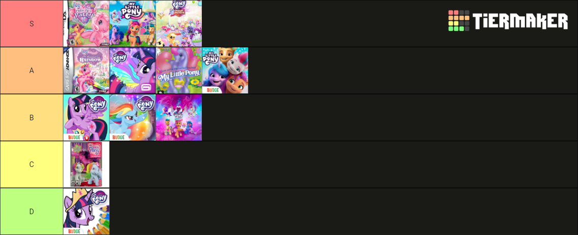 My Little Pony Games Tier List (Community Rankings) - TierMaker