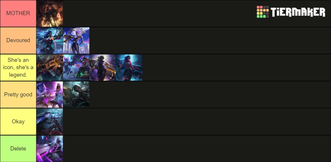 Senna Skins up to Winterblessed Tier List Rankings) TierMaker