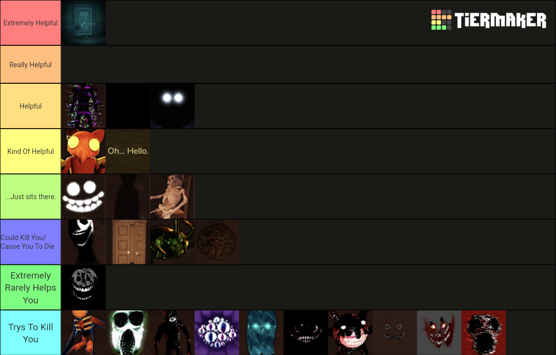 Doors Entities (Hotel+) Tier List Rankings) TierMaker