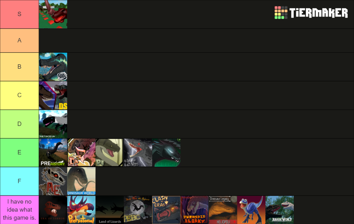 Roblox Dinosaur Games Tier List Community Rankings TierMaker Roblox Dinosaur Games 15126251 2 1705109692 