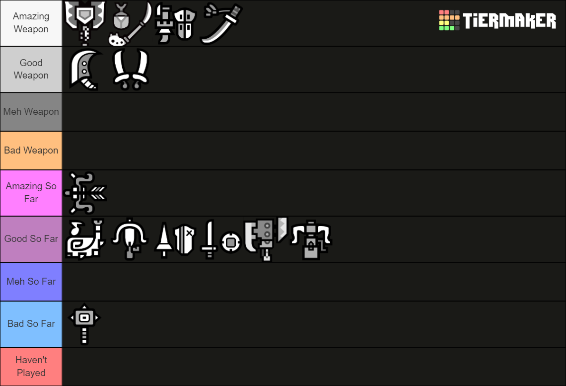 Monster Hunter Weapon Tier List Rankings) TierMaker