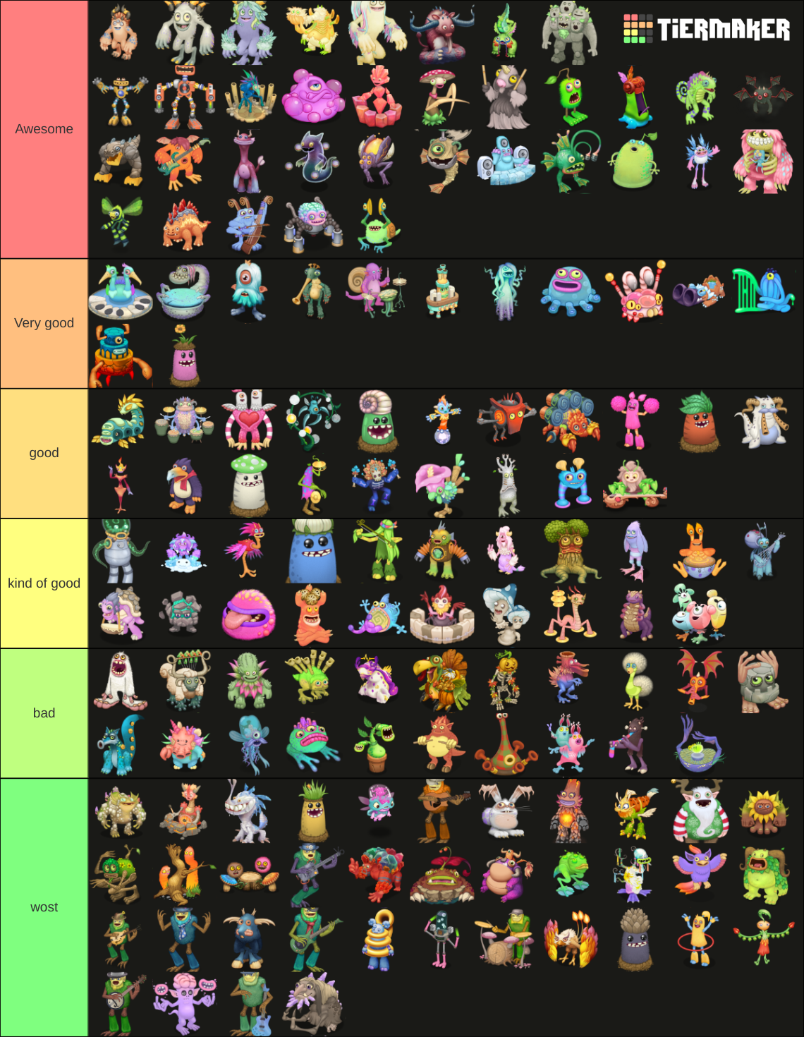 My Singing Monsters (ALL MONSTERS) Tier List (Community Rankings ...