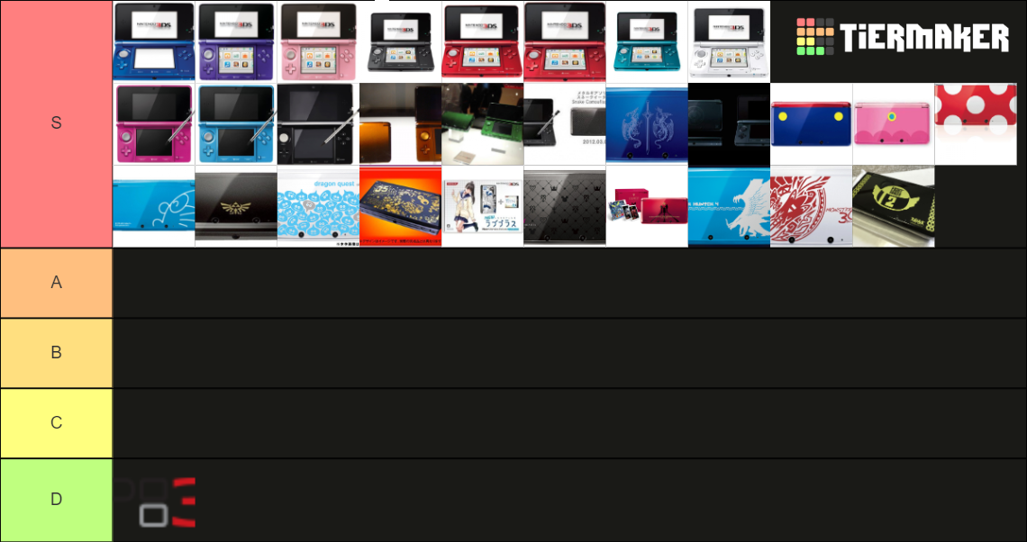 Every Nintendo 3DS color, edition, model Tier List Rankings