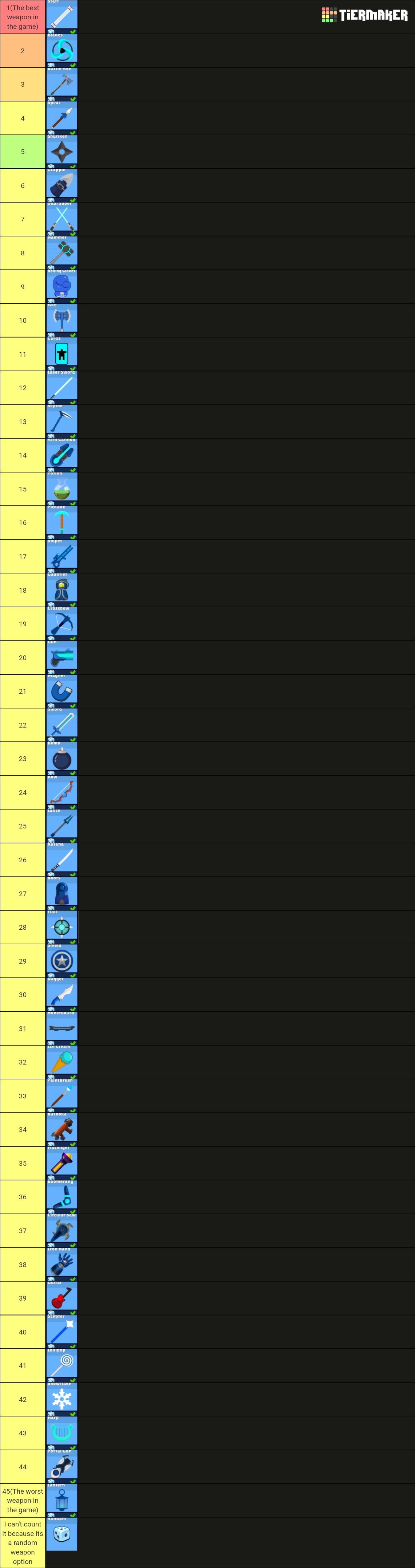 Supreme Duelist Stickman Weapons Tier List (Community Rankings) - TierMaker