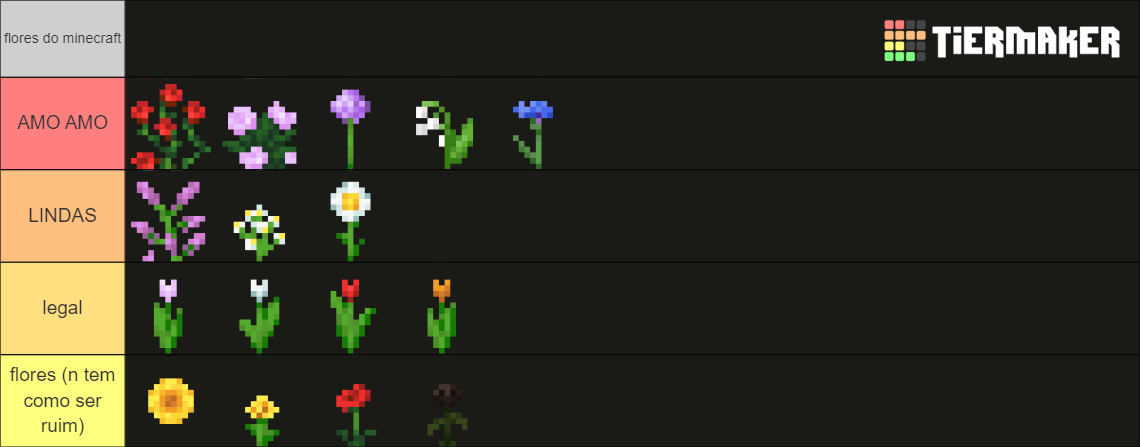 Minecraft Flowers Tier List (Community Rankings) - TierMaker