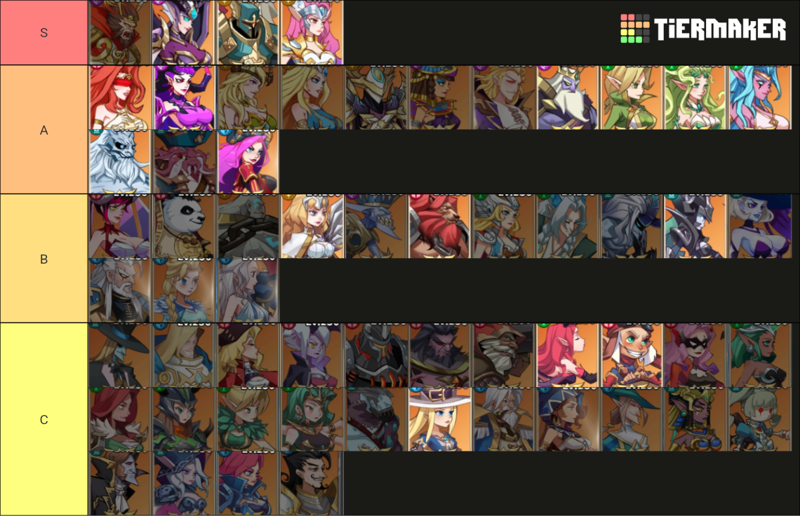 Magic hero war Tier List Rankings) TierMaker