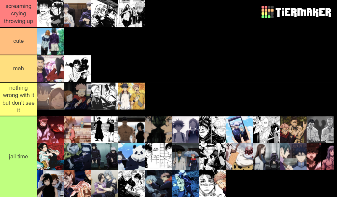 jjk ships (manga) Tier List (Community Rankings) - TierMaker