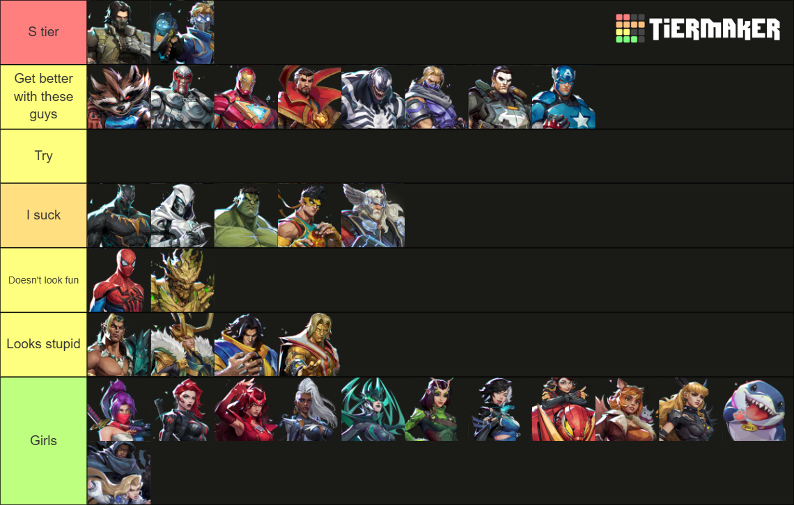 Marvel Rivals Heroes Tier List (Community Rankings) - TierMaker