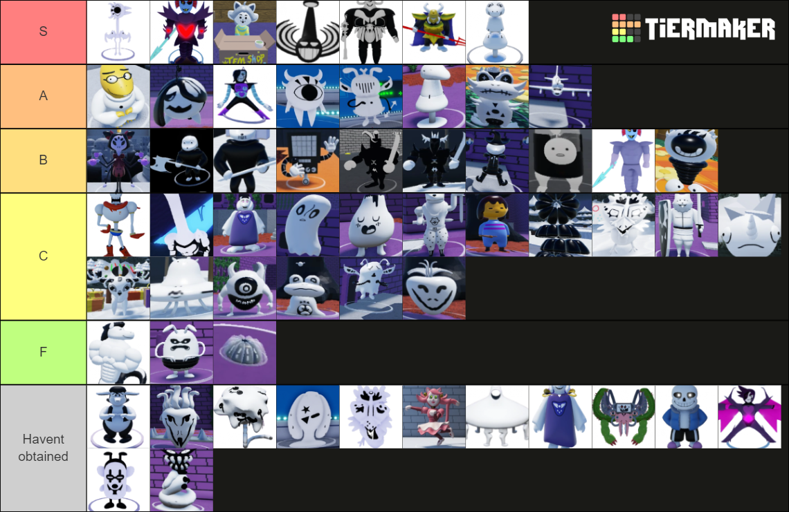 Undertale Tower Defense towers Tier List (Community Rankings) - TierMaker