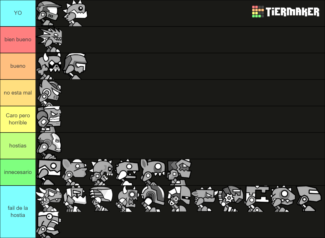 Geometry Dash Robots Tier List Rankings) TierMaker