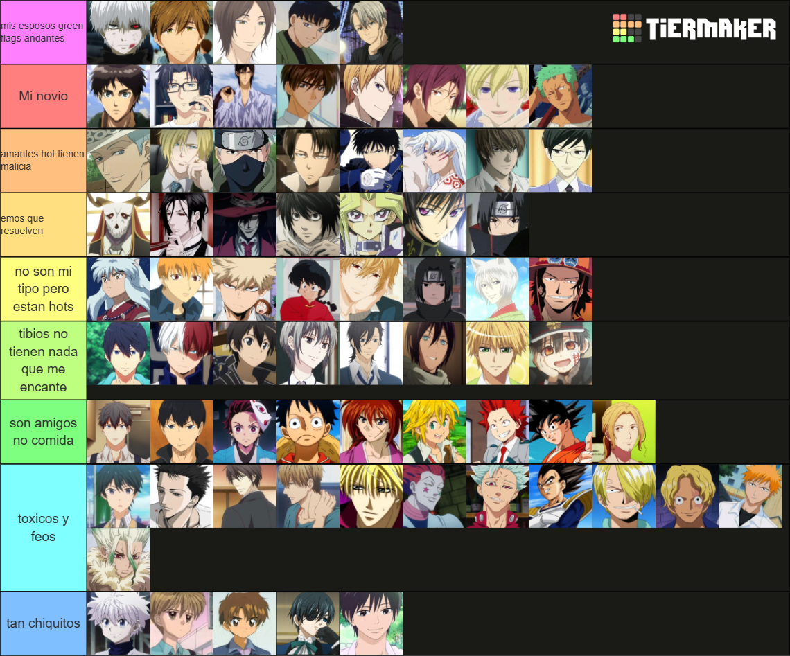 HUSBANDOS DEL ANIME Tier List (Community Rankings) - TierMaker