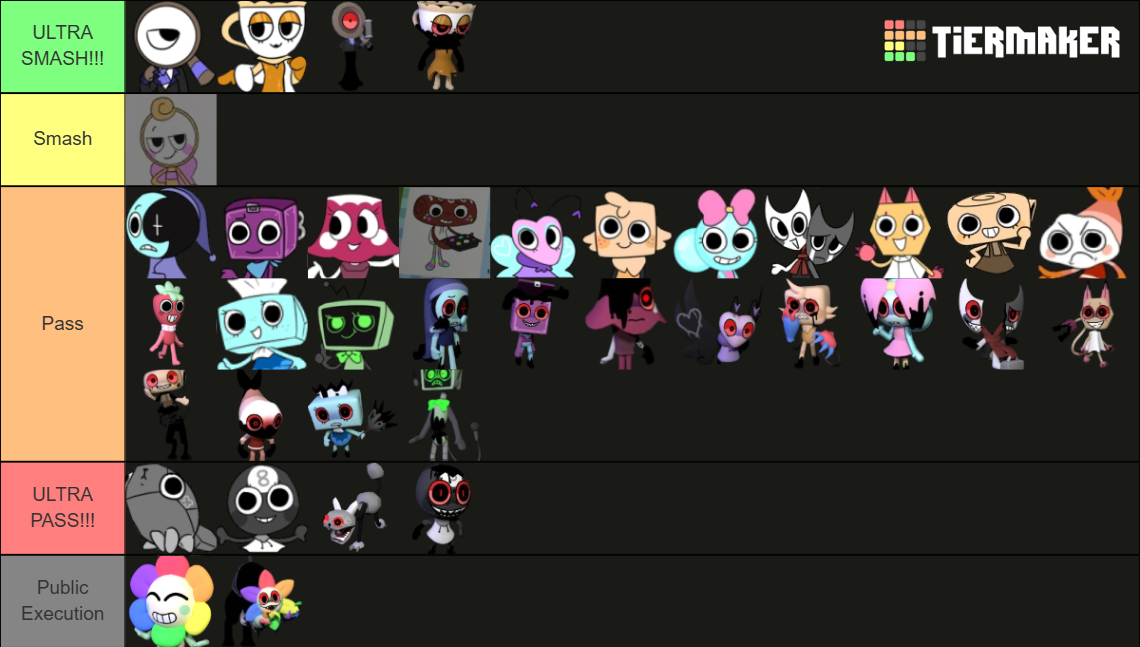 Dandys World Ft Twisteds And Unreleased Toons Tier List Community