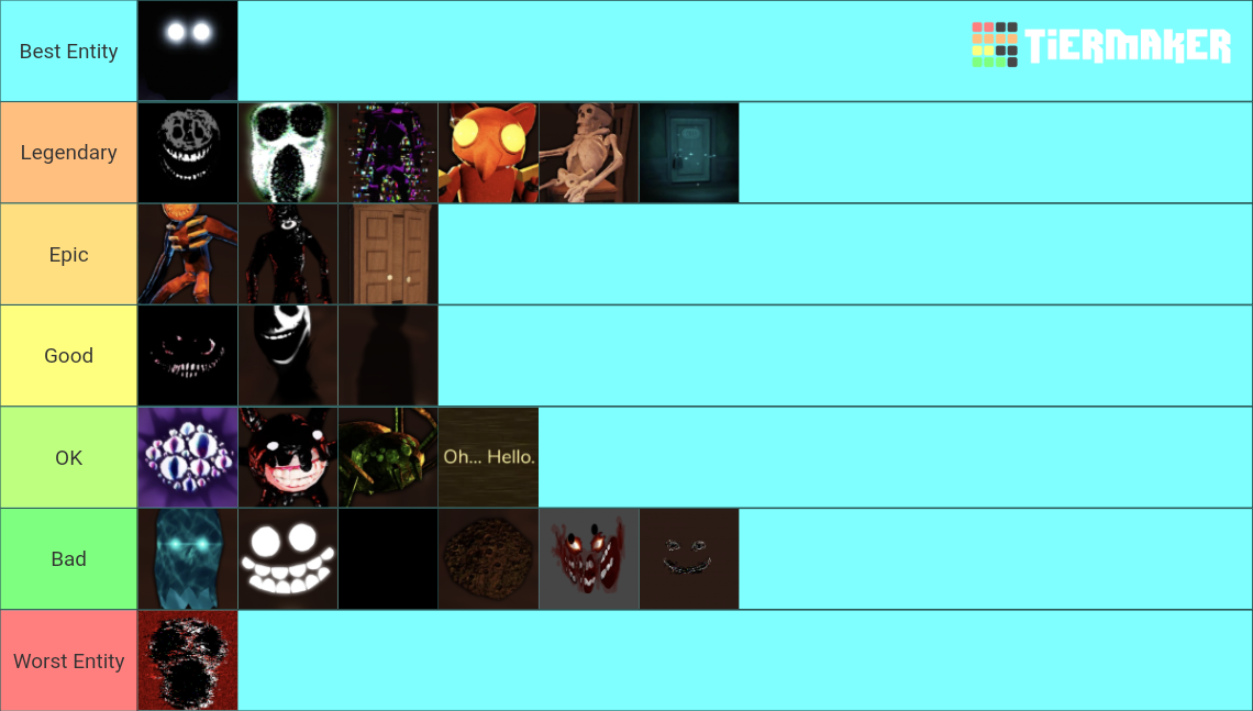Doors Entities (Hotel+) Tier List Rankings) TierMaker