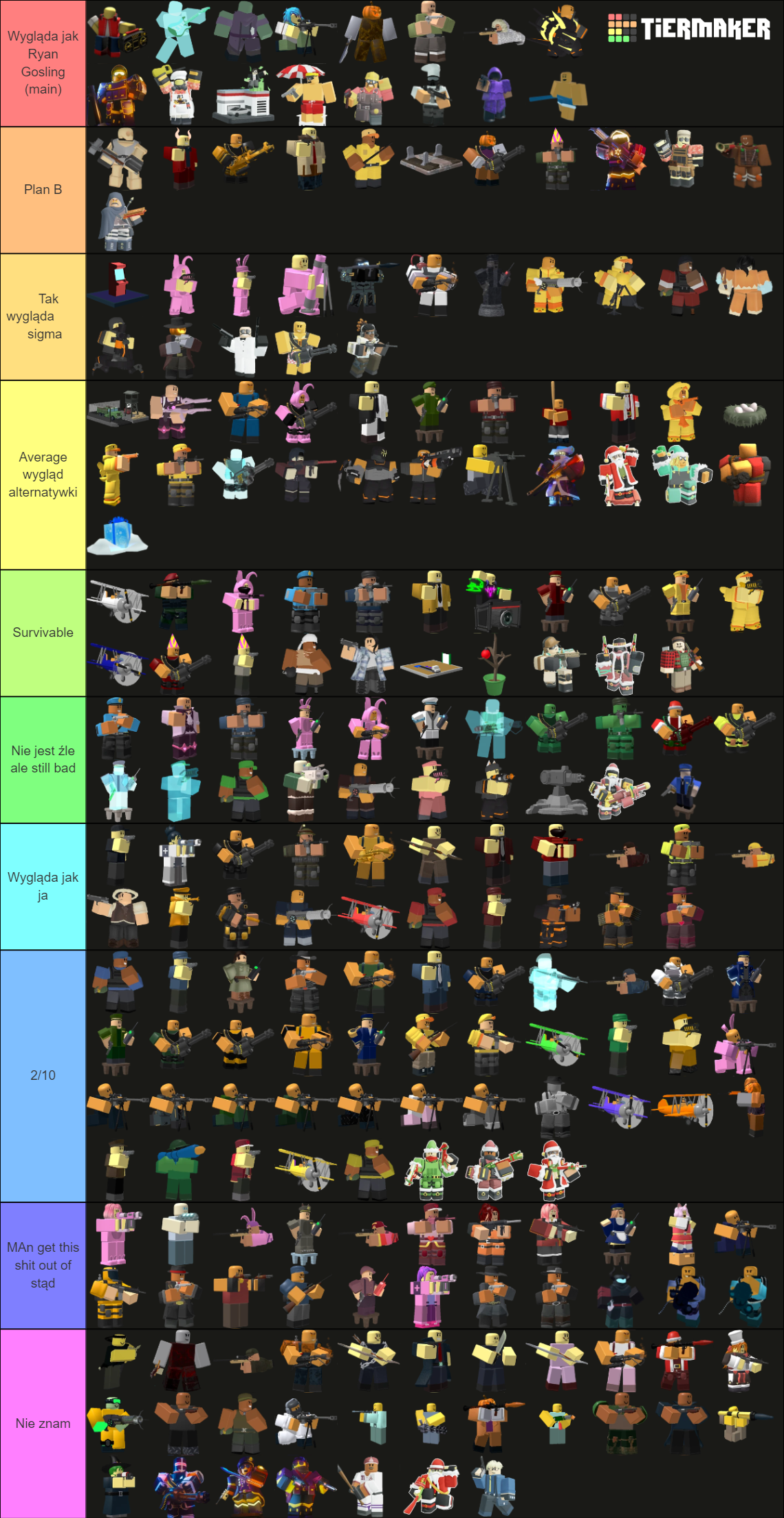 Tower Defense Simulator Skins Tier List (Community Rankings) - TierMaker