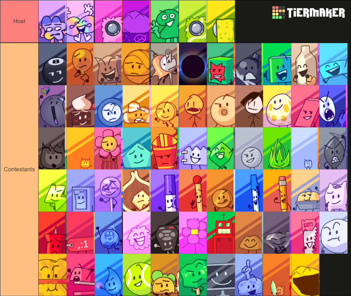 All BFDI Characters (Literally) With Weeg Icons Tier List (Community ...