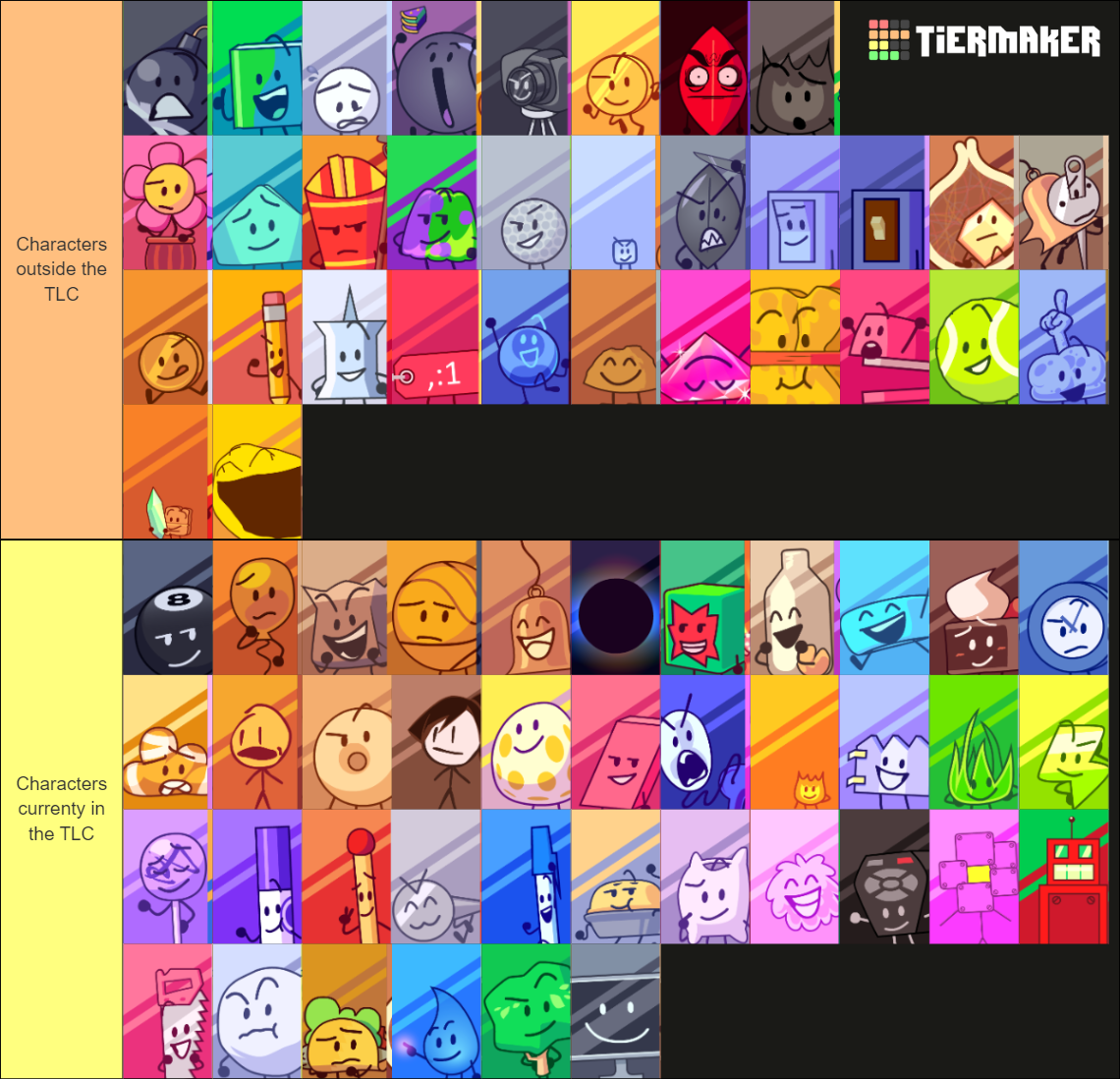 All BFDI Characters (Literally) With Weeg Icons Tier List (Community ...