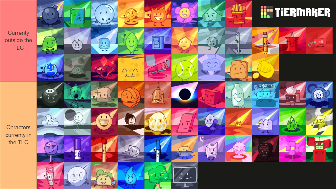 BFDI Contestants on TPOT Teams Tier List (Community Rankings) - TierMaker