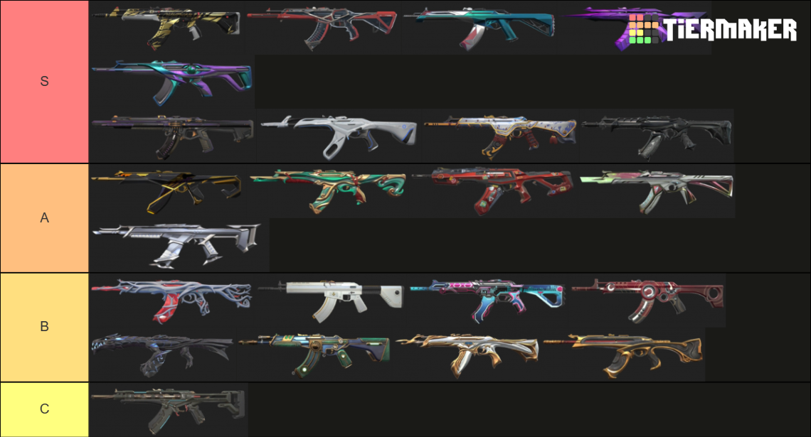 Valorant vandal skins(Jan 2024) Tier List Rankings) TierMaker