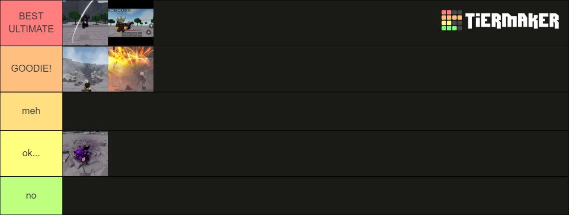 Ranking the different TSB ultimates from TSB roblox Tier List ...