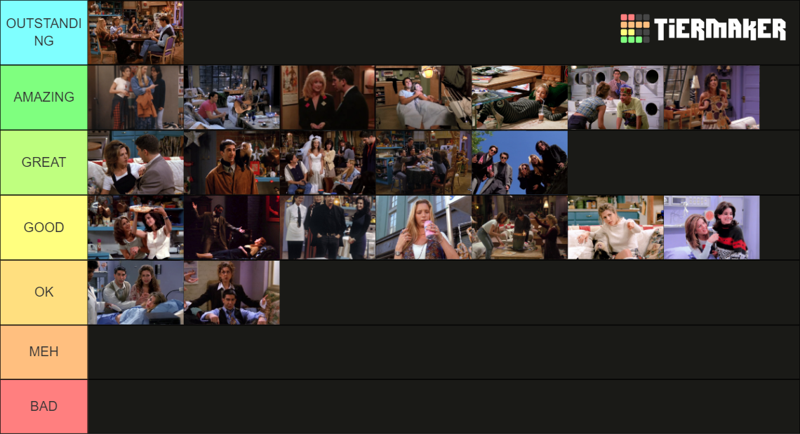 Friends episodes Tier List (Community Rankings) - TierMaker