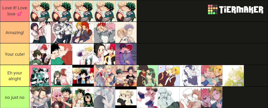 mha ships Tier List (Community Rankings) - TierMaker