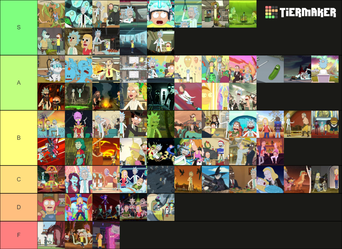 Rick & Morty Episodes Tier List (Community Rankings) - TierMaker