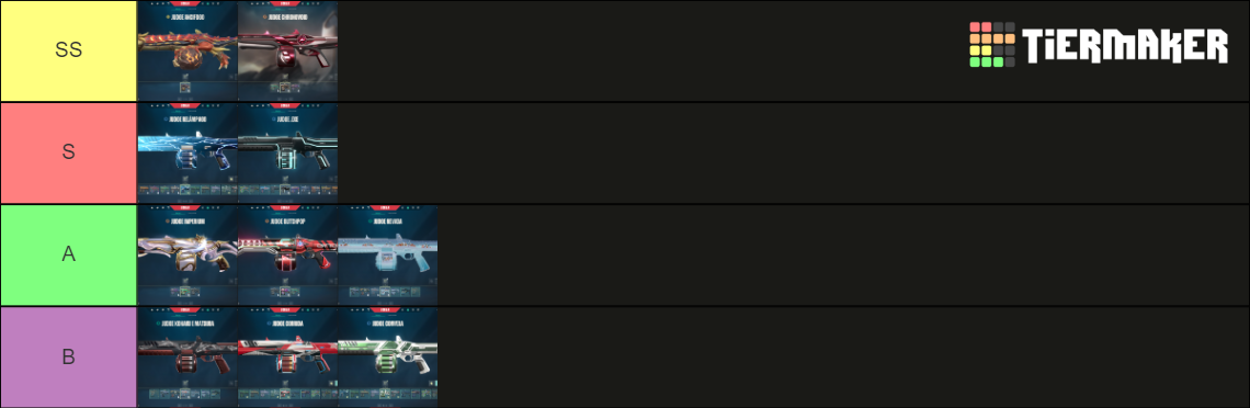 VALORANT JUDGE SKINS Tier List (Community Rankings) - TierMaker