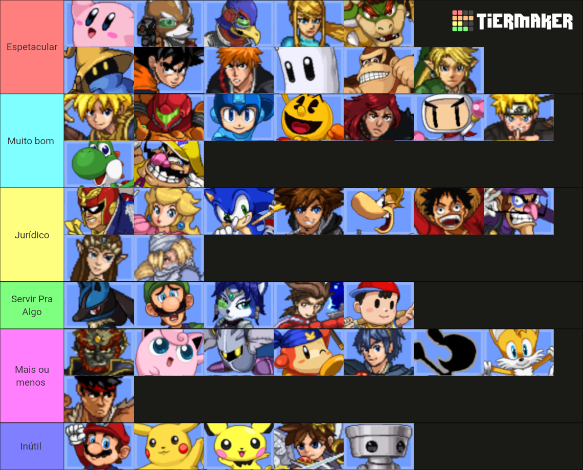 Smash Flash 2 (SSF2) Version 1.3 Tier List (Community Rankings) - TierMaker