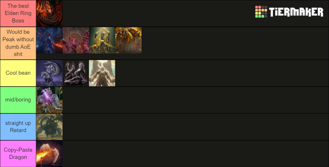 elden ring dlc hardest bosses tier list