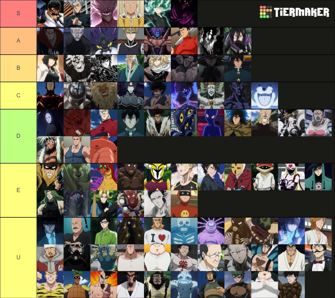 .One punch man Tier List (Community Rankings) - TierMaker