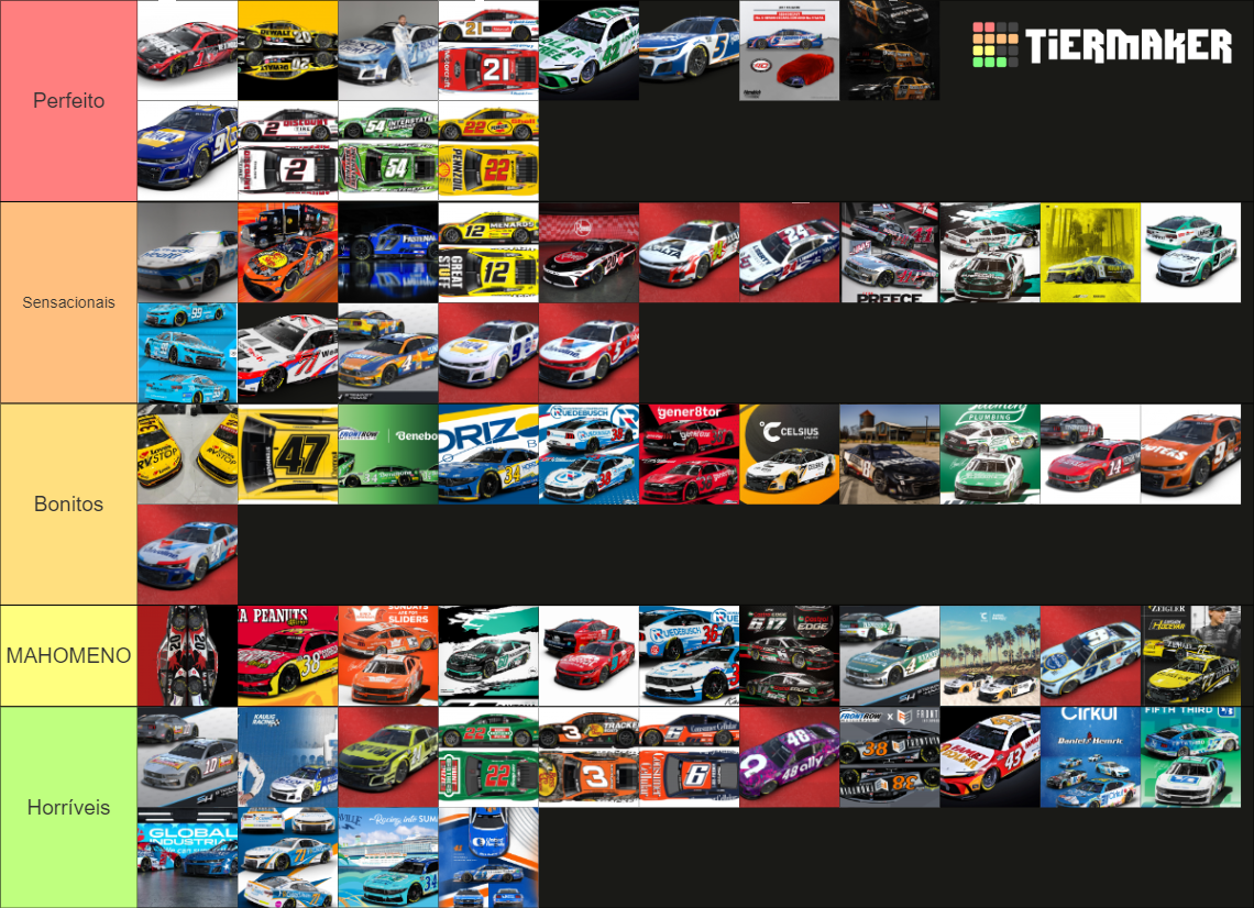 2024 NASCAR Cup Series Paint Schemes Tier List Rankings