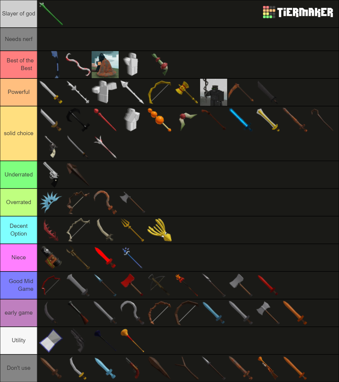 EVERY SINGLE PILGRAMMED WEAPON Tier List Community Rankings TierMaker   Every Single Pilgrammed Weapon 16275338 1706920990 